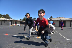 kids running at recess