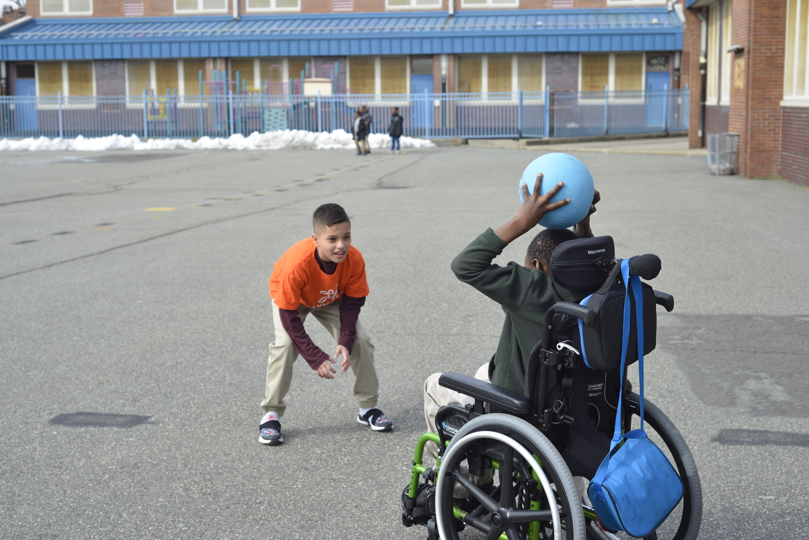 two students playing