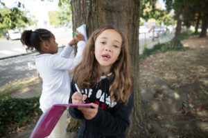 girl with notebook