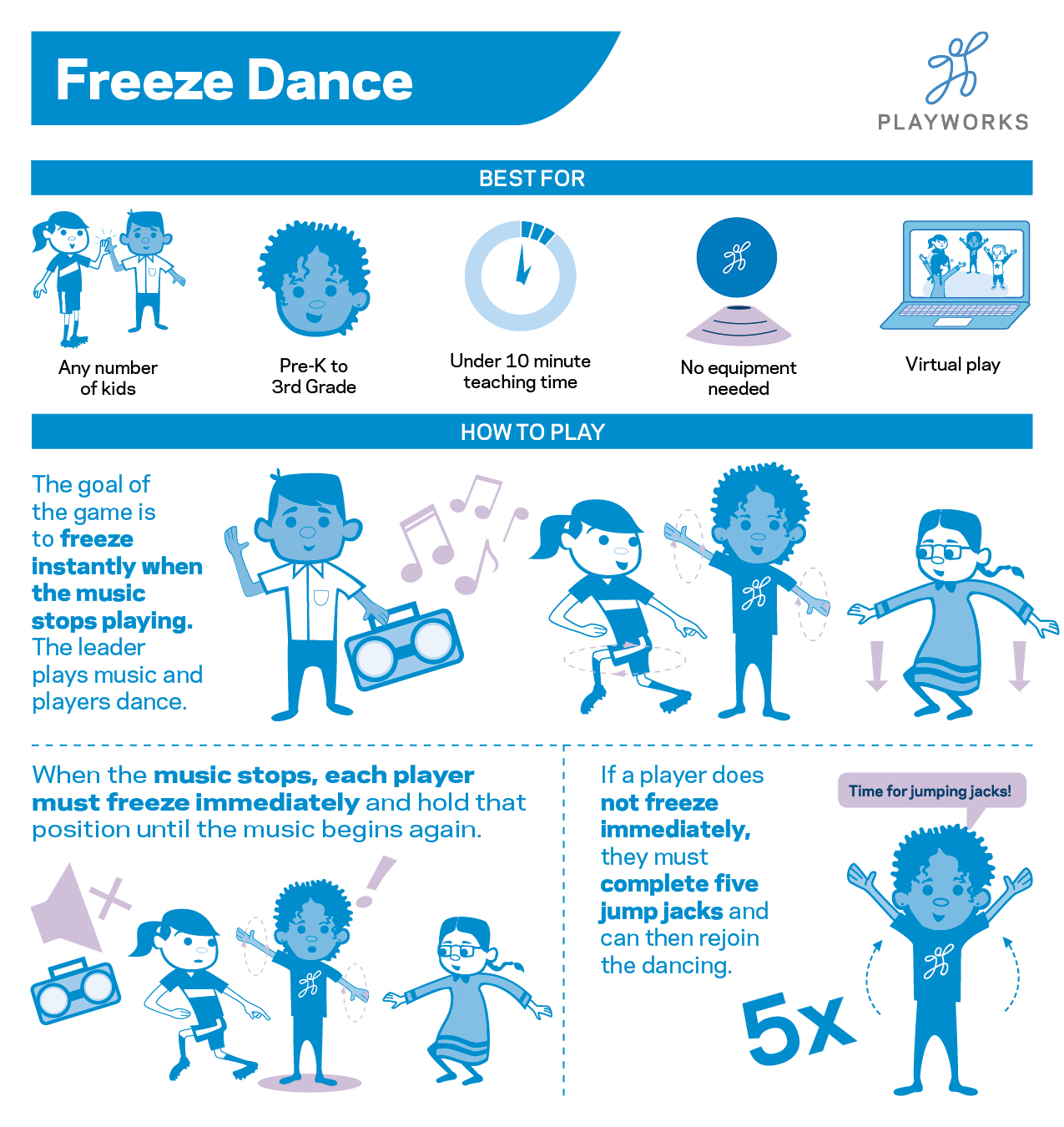 Freeze Dance Party Game for Kids - Kids Play and Create