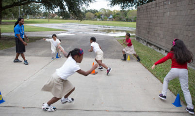 Kids playing outdoors