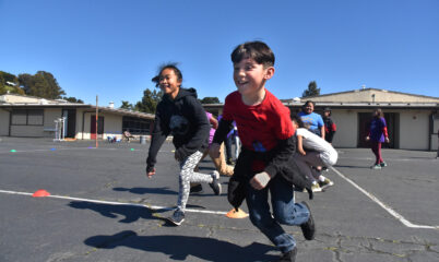 kids running at recess