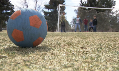 soccer ball on field