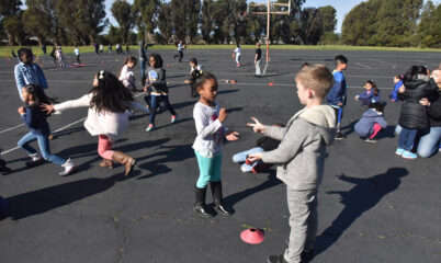 kids playing on playground